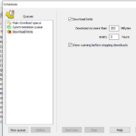 Download limits setting in Internet Download Manager Scheduler