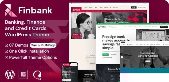 Finbank - Banking and Finance WordPress Theme