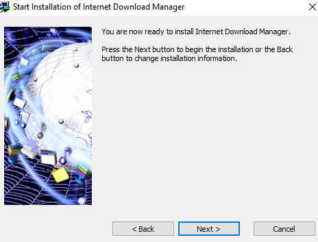 Internet Download Manager install wizard